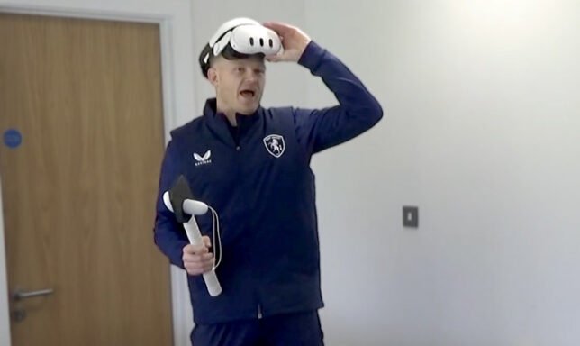 Sam Billings playing VR Cricket