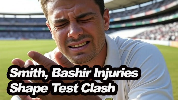 Smith, Bashir Injuries Shape Test Clash