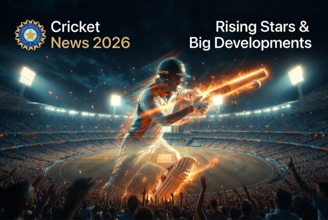 Cricket news 2026 rising stars BCCI action IPL stadium dramatic night scene
