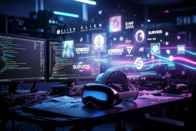 VR news 2026 Survios studio shuttered major layoffs Meta Quest headset dramatic scene