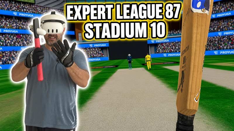 Expert League in Stadium 10 VR Cricket Gameplay